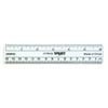 School Smart Flexible Plastic Ruler, Inches and Metric, 6 Inch Size, Clear