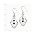thumbnail image 2 of Sterling Silver Amethyst Fancy Dangle Earrings - Measures 48x18mm Wide, 2 of 2