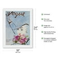 thumbnail image 2 of Fashion Magazine - May 1935 Summer Travel - Vintage Magazine Cover by Carl Erickson 1935 - Japanese Unryu Rice Paper Art Print (Unframed) 18 x 24 in, 2 of 4