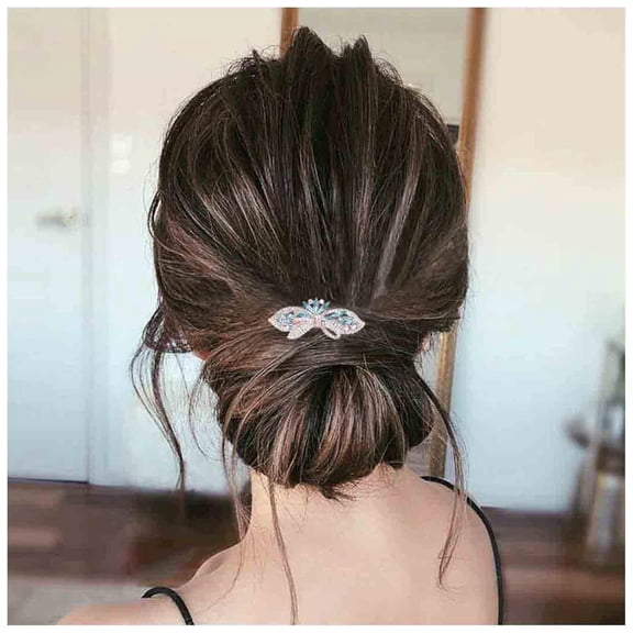 Vintage Sparkly Rhinestone Hair Clip Barrette Crystal Wedding Hair Clip Floral Hair Barrette Gold Cz Paved Hair Barrette Headclips Bride Barrette Headwear Bridal Hair Accessories for Women