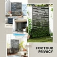 thumbnail image 5 of Outsunny Metal Outdoor Privacy Screen, 78" H x 48" W Decorative Privacy Fence Screen, Black, 5 of 9