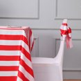 thumbnail image 3 of BalsaCircle 5 Red White Satin Stripe Chair Sashes Party Ceremony Decorations, 3 of 8