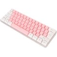 thumbnail image 2 of ZOUSSIQI Clavier de Jeu 60 %, Clavier de Bureau Ergonomique avec Rétroéclairage RVB pour PC (Blanc Rose) CA919-38535, 2 of 8