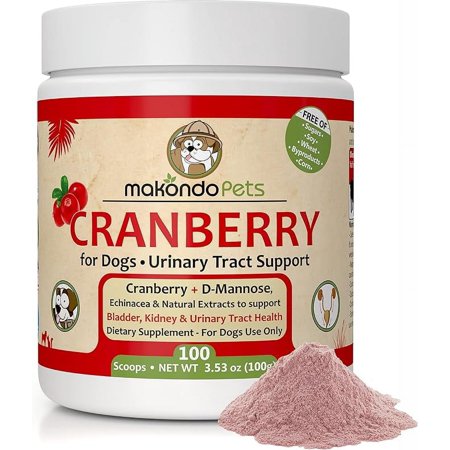 Dog Cranberry Supplement - Natural Dog UTI Treatment & Kidney Support for Dogs. Dog Supplement Powder Same as Cranberry Pills for Dogs. Puppy Supplies for Dog Pee Health - Dog Incontinence Product
