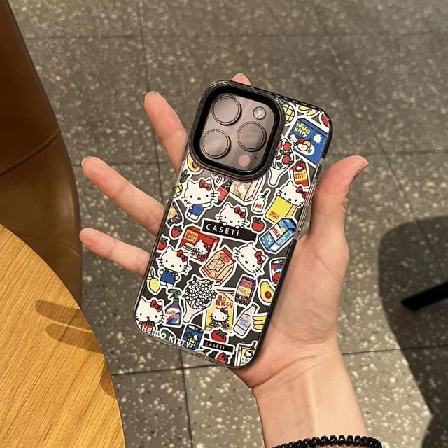 Bonita funda para teléfono Apple 15promax de Hello Kitty para iPhone 14, todo incluido, resistente a caídas, 13 de silicona, 11 xs de dibujos animados, suave