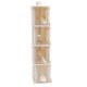 thumbnail image 4 of Caja de condimentos beige con cuchara incorporada para organizar la cocina Estante de especias giratorio para montaje en pared, 4 of 8