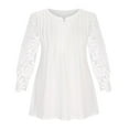 thumbnail image 2 of Robe Décontractée d'Automne pour Femme Boutons Dentelle Florale Manches Longues Robe Mini, 2 of 5