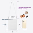 thumbnail image 2 of Muka 4 Pack White Hobo Crossbody Handbags, Small Canvas Shoulder Bags for Boys Girls, 2 of 7
