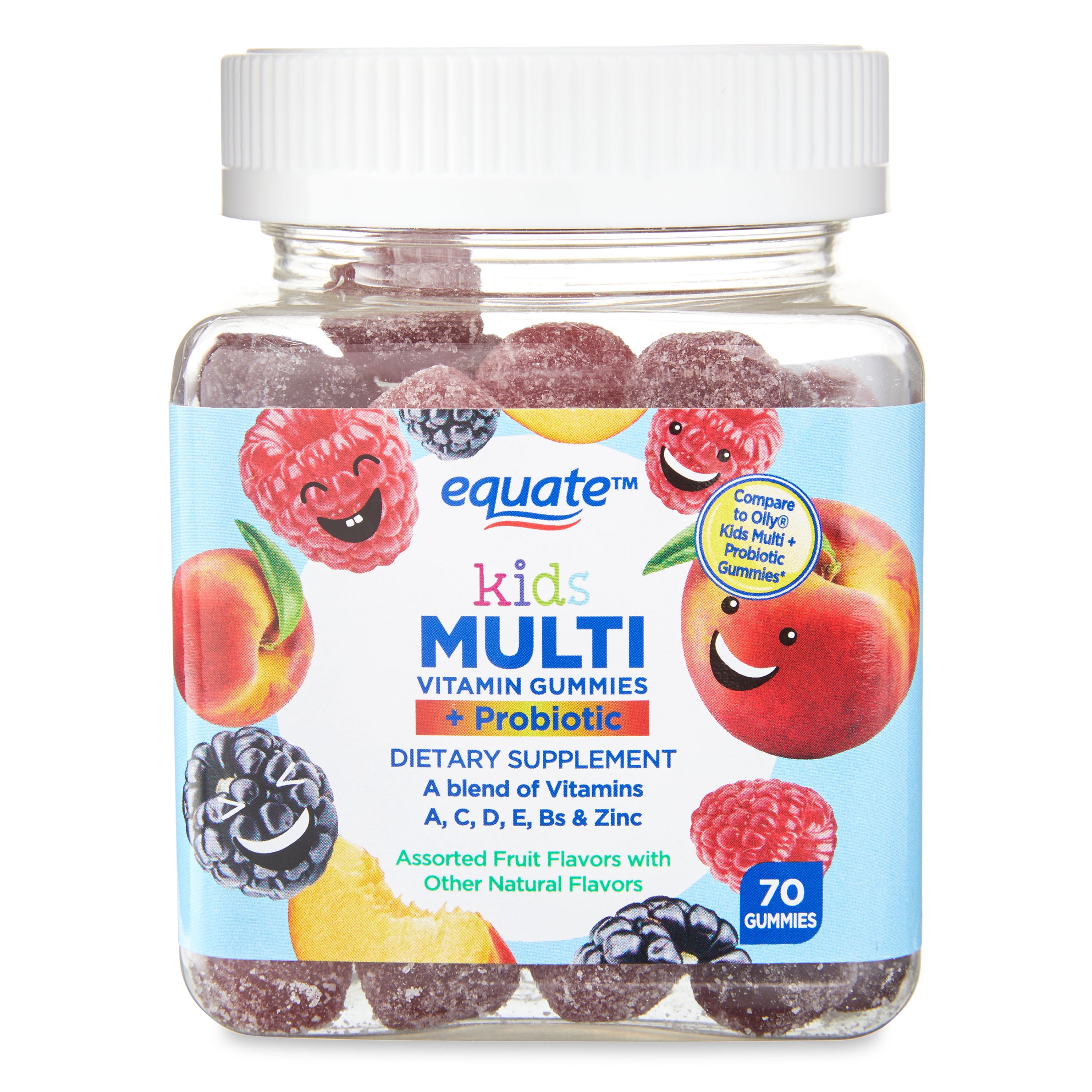 Equate Kids Multi Vitamin Gummies + Probiotics, 70 Count