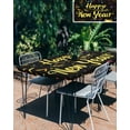 thumbnail image 3 of Happy New Year Rectangle Tablecloth, Waterproof Elastic Fitted Table Covers for 4 Foot Tables, 24x50inch Decorative Tablecloths for Picnic, Camping, Indoor, Outdoor, Colorful Modern Abstract Art, 3 of 6