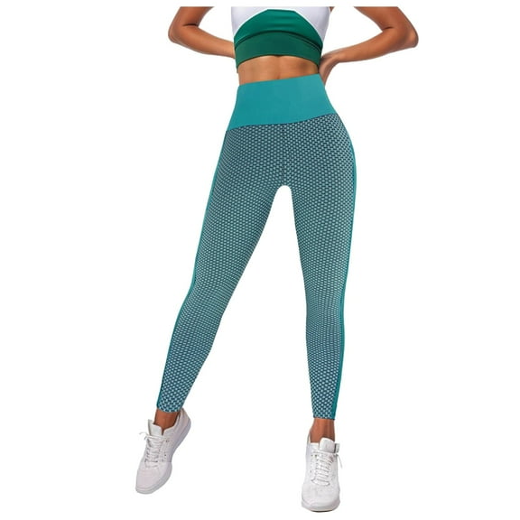 GEWSEY Lifting Leggings for Women Tummy Control Workout Yoga Pants High Waisted Scrunch Booty Gym Tights (Green, L)