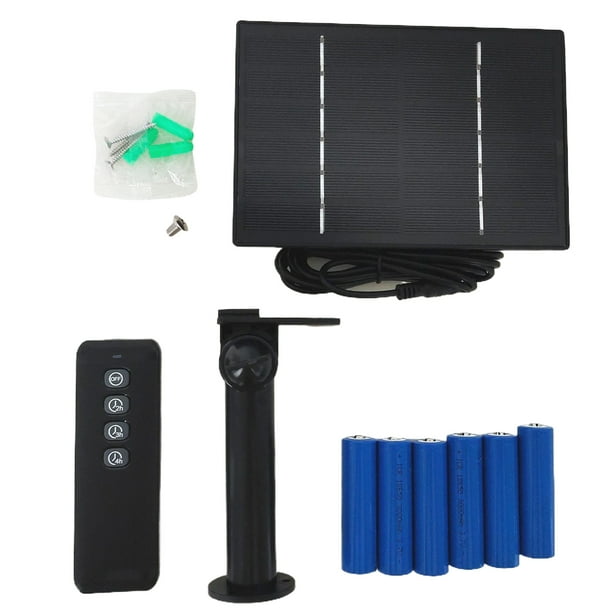 Wosthever Camara Solar Con Control Remoto Durable E Impermeable Fácil De Instalar Cargador De Baterias Camaras Caza Con control remoto Con 6 baterías