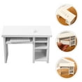 thumbnail image 3 of KAKOWELY table 1 Set Miniature Dollhouse Furniture Mini Computer Desk Dollhouse Computer Table Model With Mouse And Keyboard Miniature Furniture Model4.06"X2.8"X1.97", 3 of 5