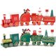 thumbnail image 1 of 2 Piezas Decoración De Tren De Navidad Mini Tren De Navidad Ferrocarril De Madera Decoración De Navidad Decoración De Mesa De Fiesta De Navidad Decoración De Renos De Árbol De Navidad Verde, 1 of 7