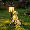 thumbnail image 2 of Solar Garden Dog Statue with Light, Garden Sculpture Waterproof Ornament for Patio Yard Porch, 2 of 9