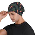 thumbnail image 4 of Beanie for Men and Women, leaf Carrot Pattern Cozy Winter Hat Beanies Hats Skull Cap, Soft Cool Knit Hats for Women Men Men's Skullies & Beanies, 4 of 5