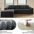 thumbnail image 6 of 104" Boneless Couch, Sectional Couches for Living Room, Gray Modern Sectional Sofa with L-Shape Chaise, Deep Seat Upholstered, No Assembly Required, 6 of 9