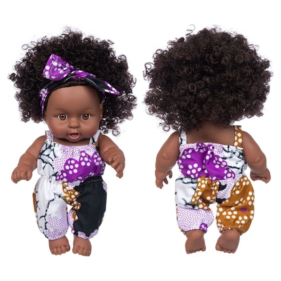 Oefntac Toys Curly Vinyl Doll Realistic Appearance,8 in,Soft Body,Simulation Hair,Photography Prop,Hand Drawn Nails,Companion,Home