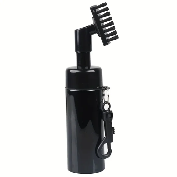 1 Pce Nettoyeur de Club de Golf Tube Rainuré Brosse de Club de Golf avec Réservoir Étanche Bouteille à Presser pour Nettoyage Facile Noir