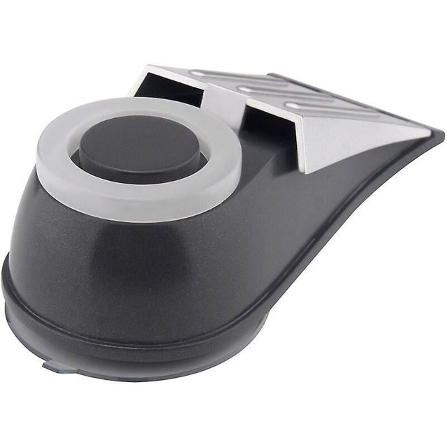 Tope de puerta para mujeres que viven solas, alarma de vibración de ventana, tope de puerta de hotel con alarma antirrobo intermitente-(Gris)-2 piezas