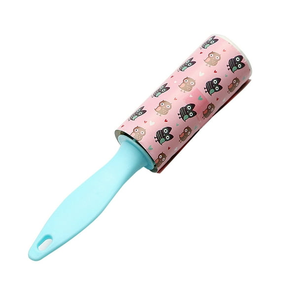 Portable Sticky Lint Roller for Clothing Cloth Cleaning Hair Dust Brush Remover(Blue Handle)