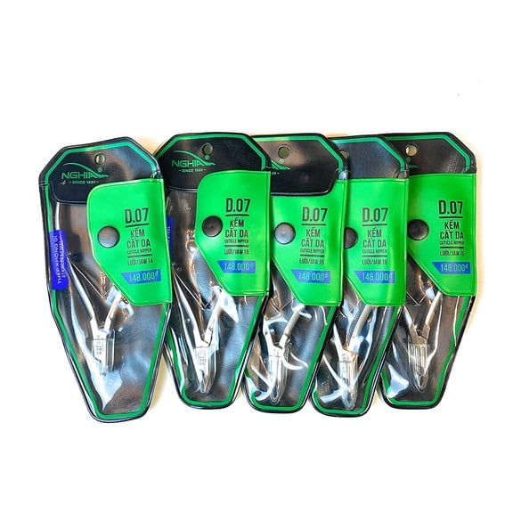 5 pack Nghia Stainless Steel Cuticle Nipper C-07 (Previously D-07) Jaw 16