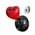 thumbnail image 4 of GUOOL Car Push Start Button with Rocker Lever Car Interior Decoration Heart Shaped Red, 4 of 9