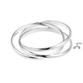 thumbnail image 2 of Interconnected Trinity Band Sterling Silver Ring-7, 2 of 7