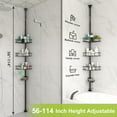 Corner Shower Caddy Tension Pole, Rustproof Stainless Steel Tension Rod ...