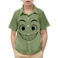 thumbnail image 2 of Piuwrlz 8 Boys Short polo Sleeve Teen Funny Graphic Shirts Tops Boy Funny Graphic Shirts Tops Pullover T Shirts Army Green Size 8 Years, 2 of 9