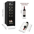 12 Bottle Compressor Wine Cooler Refrigerator w/Adjustable Temperature