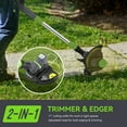 thumbnail image 4 of Firstness String Trimmer Cordless, 20V Electric Weed Wacker with 2 Batteries & Charger, Powerful 8500 RPM, Grass Trimmer & Edger for Lawn Care, Yard, Garden, 3-in-1 Cutting Head, Lightweight 4.85lbs, 4 of 13