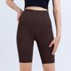 thumbnail image 5 of Pantalones Cortos de Motociclista de Cintura Alta para Mujeres Control Del Vientre Pantalones Cortos de Yoga de Color Sólido Fondos de Entrenamiento Elásticos sin Costuras Pantalones de Trabajo de Ci, 5 of 6