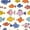 Colorful Cartoon Fish Pattern, variant on FORMRS School Backpack with Front Zippered Pocket 12" Elementary Student Travel Daypack, Cute Monsters Pattern