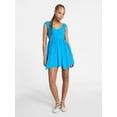 thumbnail image 2 of No Boundaries Smocked Waist Mini Dress, Women's XXS-XXL, 2 of 5