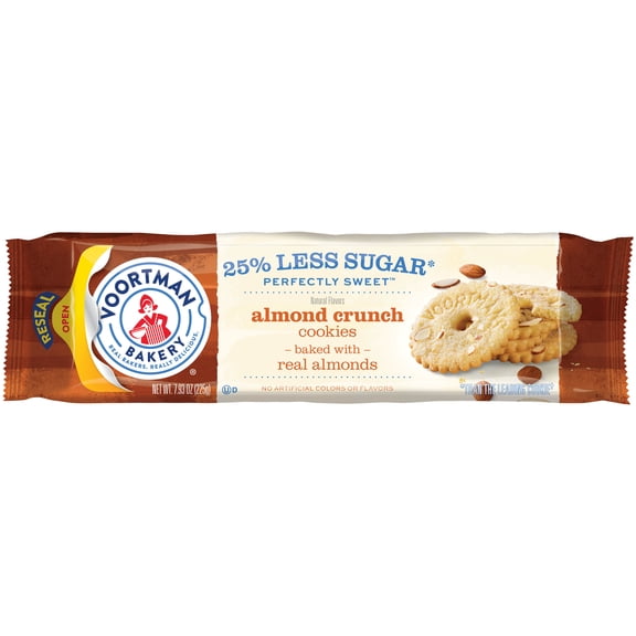 VOORTMAN Bakery Perfectly Sweet Almond Crunch Cookies, 7.93 OZ
