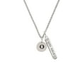 thumbnail image 2 of Delight Jewelry Silvertone Disc 1/2'' Initial - o - Silvertone Live the Life You Have Imagined Bar Charm Necklace, 23", 2 of 4