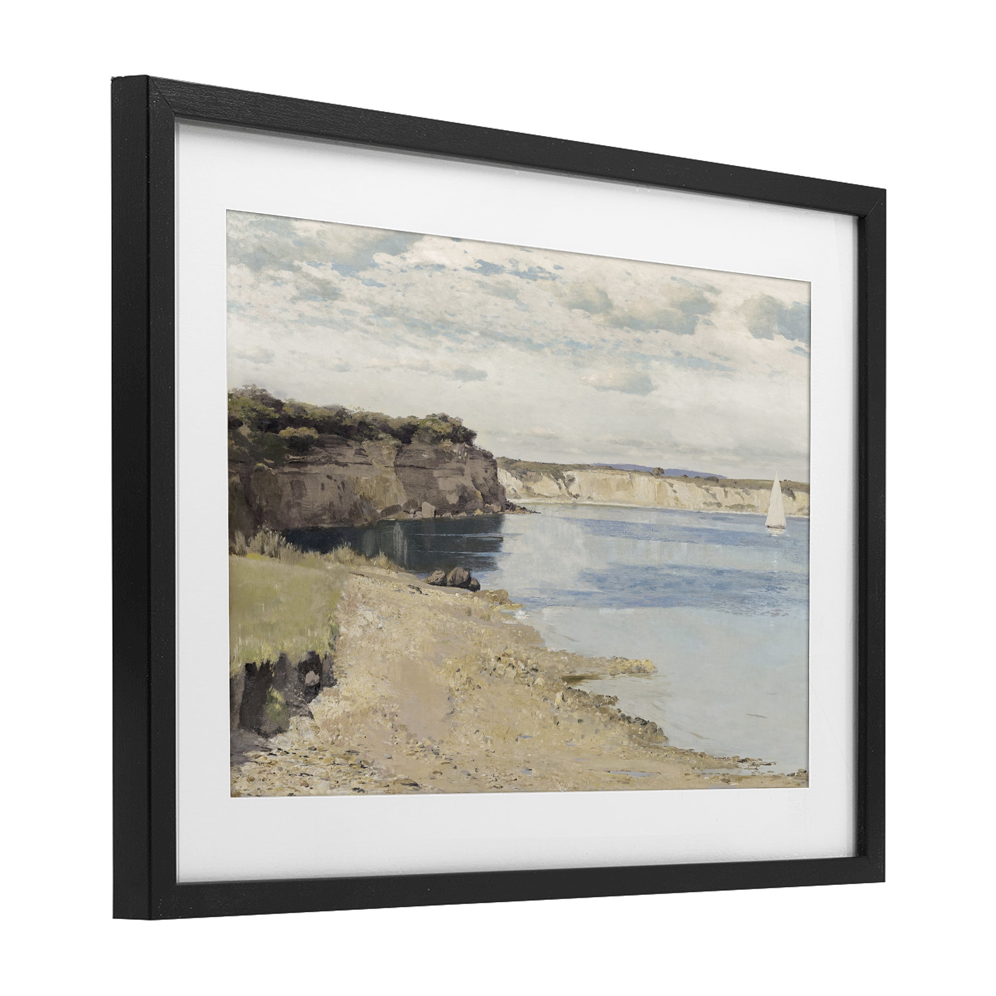 Stupell Industries Set Sail Peaceful Cove Black Framed Print Under Glass, design by Christy McKee