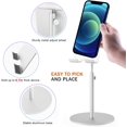 thumbnail image 4 of Support de Tablette, Grande Taille & Hauteur Réglable Support en Aluminium, Rotation 360° Support de Téléphone Tablette pour iPhone, iPad, Samsung Tab, Kindle (4-13 Pouces) (SilCPDD er) Argent, 4 of 7