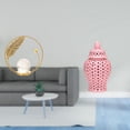 thumbnail image 2 of Escultura de de cristal, jarrón decorativo, figura decorativa para interiores, estatua con soporte y tapa, arreglo floral para pasillo, dorm, 2 of 8