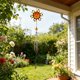 thumbnail image 5 of Campana de viento metálica para decoración de jardín exterior | Adorno colgante de hierro forjado | Campana de viento para patio, balcón o porche, 5 of 6