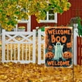 thumbnail image 2 of Halloween Welcome Garden Flag 12x18 Inch Double Sided Ghost Boo Welcome Flags Pumpkin Sign Spooky Tree Small Flag Yard Banner for Halloween Outdoor Decoration, 2 of 5