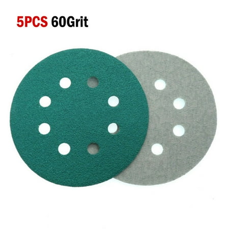 

5Inch 8Hole Sanding Discs Hook & Loop Wet Dry PET Film Green Sandpaper Polishing