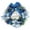 Blue, variant on 1Pc 11.8" Christmas Wreath for Front Door, Silver Poinsettia Artificial Pine Wreath with Merry Christmas Sign and Ribbon Bow for Holiday Wall Decor