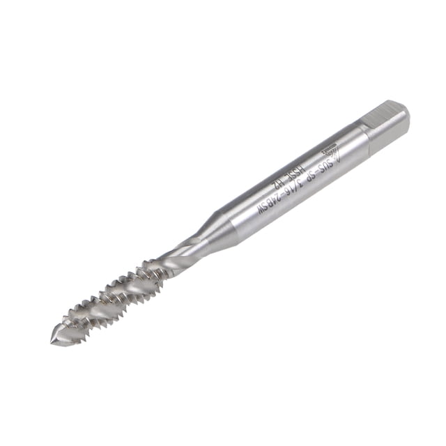 Unique Bargains 3/16'-24 BSW HSS-Cobalt Spiral Flute Thread Tap Machine Threading Tap Uncoated
