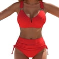thumbnail image 2 of Two Piece Swimsuit for Women High Waisted Bikini Push Up Bathing Suit Tummy Control Swimwear Comfortable Beach Vacation Outfit, 2 of 5