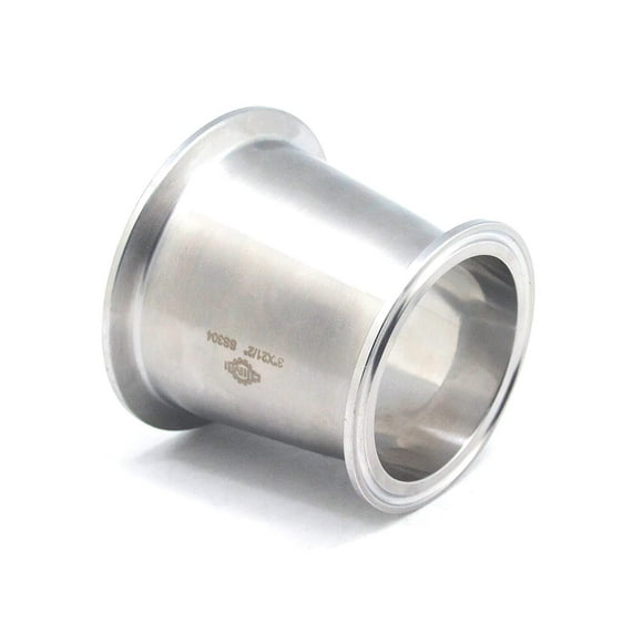 QiiMii Sanitary Fitting Reducer Fitting SS304 Tri Clamp Ferrule Style 3" Tube OD to 2.5" Tube OD (3 INCH X 2.5 INCH)