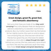 LivDry Unisex Incontinence Booster Pads | Extra Absorbent Passthrough Pad | Long Length (128-Pack)
