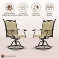 thumbnail image 6 of Mondawe Patio Dining Chair Outdoor Textilene Swivel Dining Armchair (Set of 2), 6 of 7
