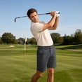 thumbnail image 6 of Garbnen Golf Shorts Men Button Straight Leg Men's Bermuda Shorts Lightweight Breathable Casual Summer Outdoor Workout Men's Shorts Athletic with Pockets Gray XXXL, 6 of 8